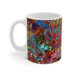 Trippy Monster Weed Cartoon Pattern Dope 420 Coffee Mug