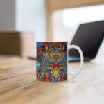 Trippy Monster Weed Cartoon Pattern Dope 420 Coffee Mug