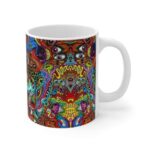 Trippy Monster Weed Cartoon Pattern Dope 420 Coffee Mug