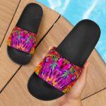 Trippy Neko Japanese Cat Art Marijuana Dope Slide Footwear