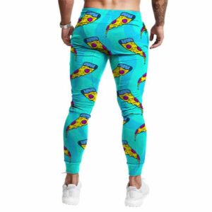 Trippy Pizza Weed Toppings Pattern Cool Marijuana Joggers