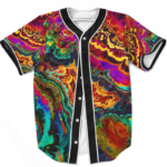 Trippy Psychedelic Morty Weed Art Marijuana 420 Baseball Jersey
