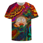 Trippy Psychedelic Morty Weed Art Marijuana 420 T-shirt