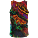 Trippy Psychedelic Morty Weed Art Marijuana 420 Tank Top Back