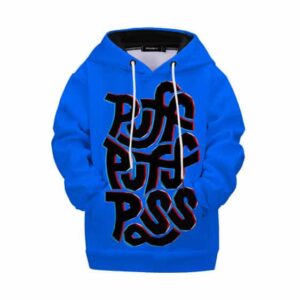 Trippy Puff Puff Pass Lettering Artwork Dope Kids Hoodie