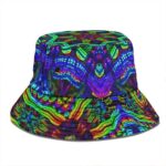 Trippy Rasta Colors Artwork Dope 420 Weed Bucket Hat
