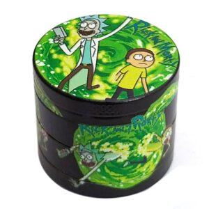 Trippy Rick & Morty Green Portal 420 Marijuana Herb Grinder