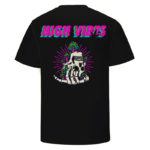 Trippy Skull Art High Vibes 420 Marijuana Weed T-Shirt