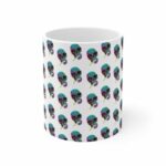 Trippy Skull Smoking Weed Joint Pattern Badass Coffee Mug