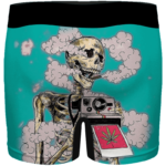 Trippy Stoned Skull Taking A Photo 420 Weed Hemp Men's Underwear