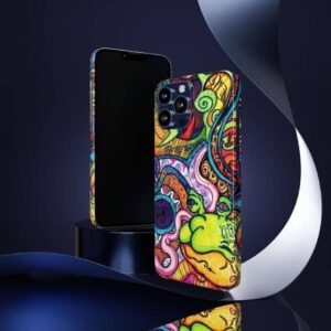 Trippy Stoner Frog Abstract Doodle 420 Weed iPhone 13 Case