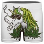 Trippy Unicorn Smoking Joint Awesome Cannabis Men's Underwear