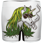 Trippy Unicorn Smoking Joint Awesome Cannabis Men's Underwear