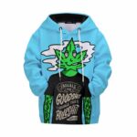 Trippy Weed Man Illustration Stylish 420 Kids Hoodie