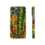 Typographic Bob Marley Songs Rasta 420 iPhone 13 Case