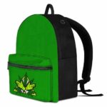Unique Marijuana Logo Minimalist Green 420 Knapsack