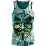 V For Vendetta Grinded Weed Cute Floral Bomb Tank Top
