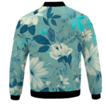 V For Vendetta Grinded Weed Cute Floral Bomber Jacket - BACK