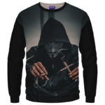 V for Vendetta Mask Cross Joint 420 Marijuana Sweatshirt