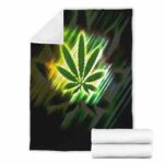 Vibrant 420 Marijuana Leaf Artwork Awesome Throw Blanket