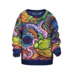 Vibrant Colors Psychedelic Trippy Artwork Cool Kids Sweatshirt