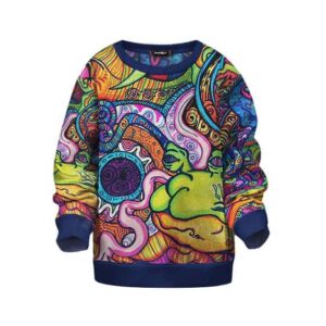 Vibrant Colors Psychedelic Trippy Artwork Cool Kids Sweatshirt