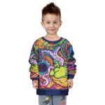Vibrant Colors Psychedelic Trippy Artwork Cool Kids Sweatshirt