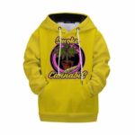 Vibrant Colors Smoke Cannabis Logo Yellow Kids Hoodie