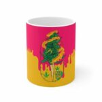 Vibrant Dripping Kush Marijuana Art Stylish Coffee Mug