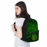 Vibrant Marijuana Leaves Pattern Green 420 Rucksack