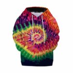 Vibrant Rainbow Colored Tie Dye Stylish 420 Kids Hoodie