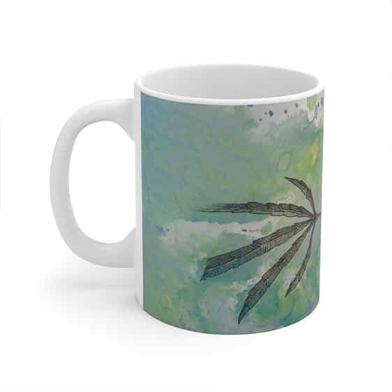 Water Color Painting Weed Art Awesome Ceramic Coffee Mug