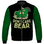 We Don't Care Bear Parody High on Marijuana 420 Bomber Jacket