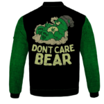 We Don't Care Bear Parody High on Marijuana 420 Bomber Jacket - back