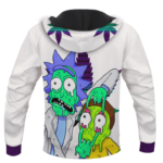 Weed Adventures of Rick and Morty Melting Trippy 420 Marijuana Hoodie