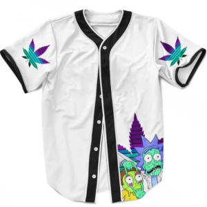 Weed Adventures of Rick and Morty Trippy 420 Baseball Jersey