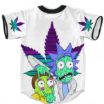 Weed Adventures of Rick and Morty Trippy 420 Baseball Jersey