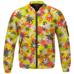 Weed Hemp Marijuana Pattern Colorful All Over Print Bomber Jacket