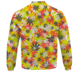 Weed Hemp Marijuana Pattern Colorful All Over Print Bomber Jacket - back