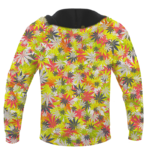 Weed Hemp Marijuana Pattern Colorful All Over Print Hoodie - BACK