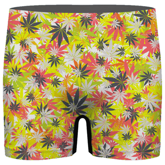 Weed Hemp Marijuana Pattern Colorful All Over Print Men's Brief