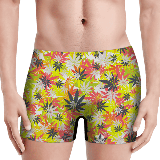 Weed Hemp Marijuana Pattern Colorful All Over Print Men's Brief