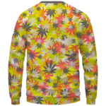 Weed Hemp Marijuana Pattern Colorful All Over Print Sweatshirt - Back Mockup