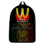 Weed I'm Smokin It McDonald's Style Logo Cool Dopest Backpack