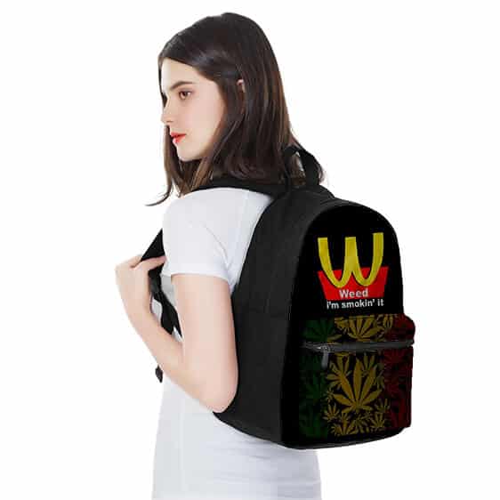 Weed I'm Smokin It McDonald's Style Logo Cool Dopest Backpack