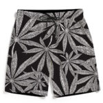 Weed Kush Mary Jane Leaves Elegant Men's Beach Shorts