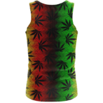 Weed Leaves Marijuana 420 Cool Reggae Pattern Awesome Tank Top - back