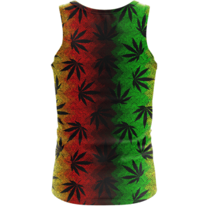 Weed Leaves Marijuana 420 Cool Reggae Pattern Awesome Tank Top - back