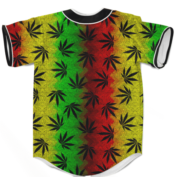 Weed Leaves Marijuana 420 Cool Reggae Pattern Baseball Jersey