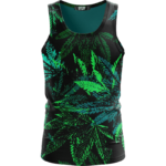 Weed Marijuana 420 Black All Over Print Cool Tank Top